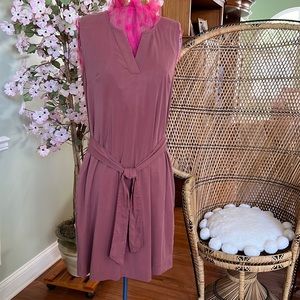 Nicole Miller Sleeveless Dusty Rose Shirt Dress